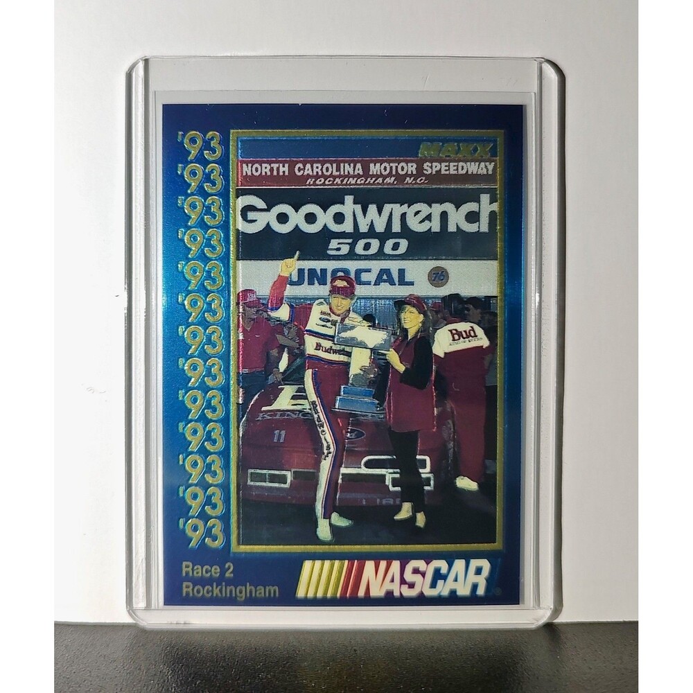 Race 2 Rockingham YR 1993 Maxx Premier Plus Racing #180 NASCAR Card
